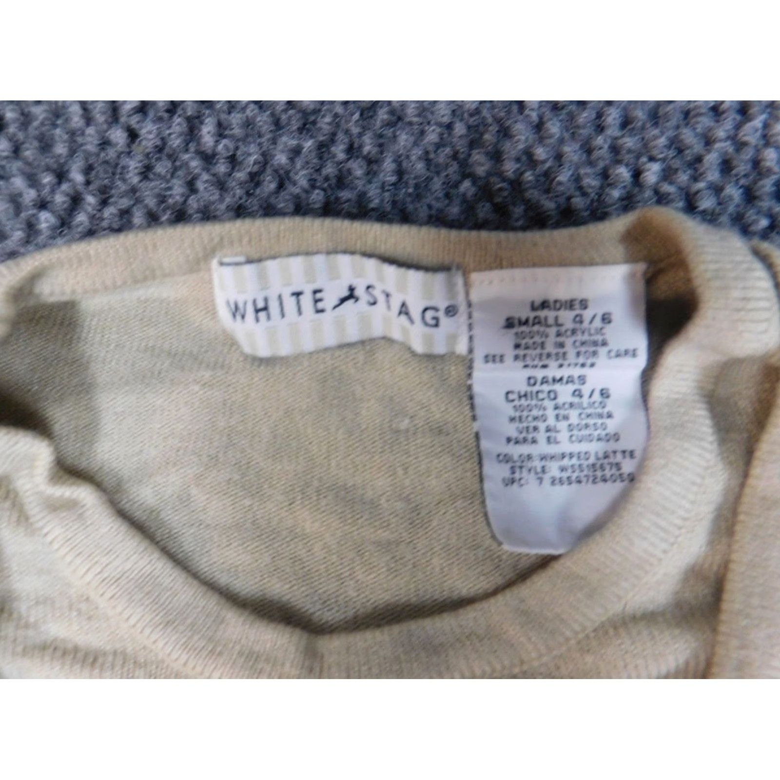 Vintage White Stag Womens Sweater S Raglan Long Sleeve Round Neck Open-Knit Lightweight Pullover Button Logo Beige White Stag Modern Womens Size S / US 4 / IT 40 - 7 Thumbnail