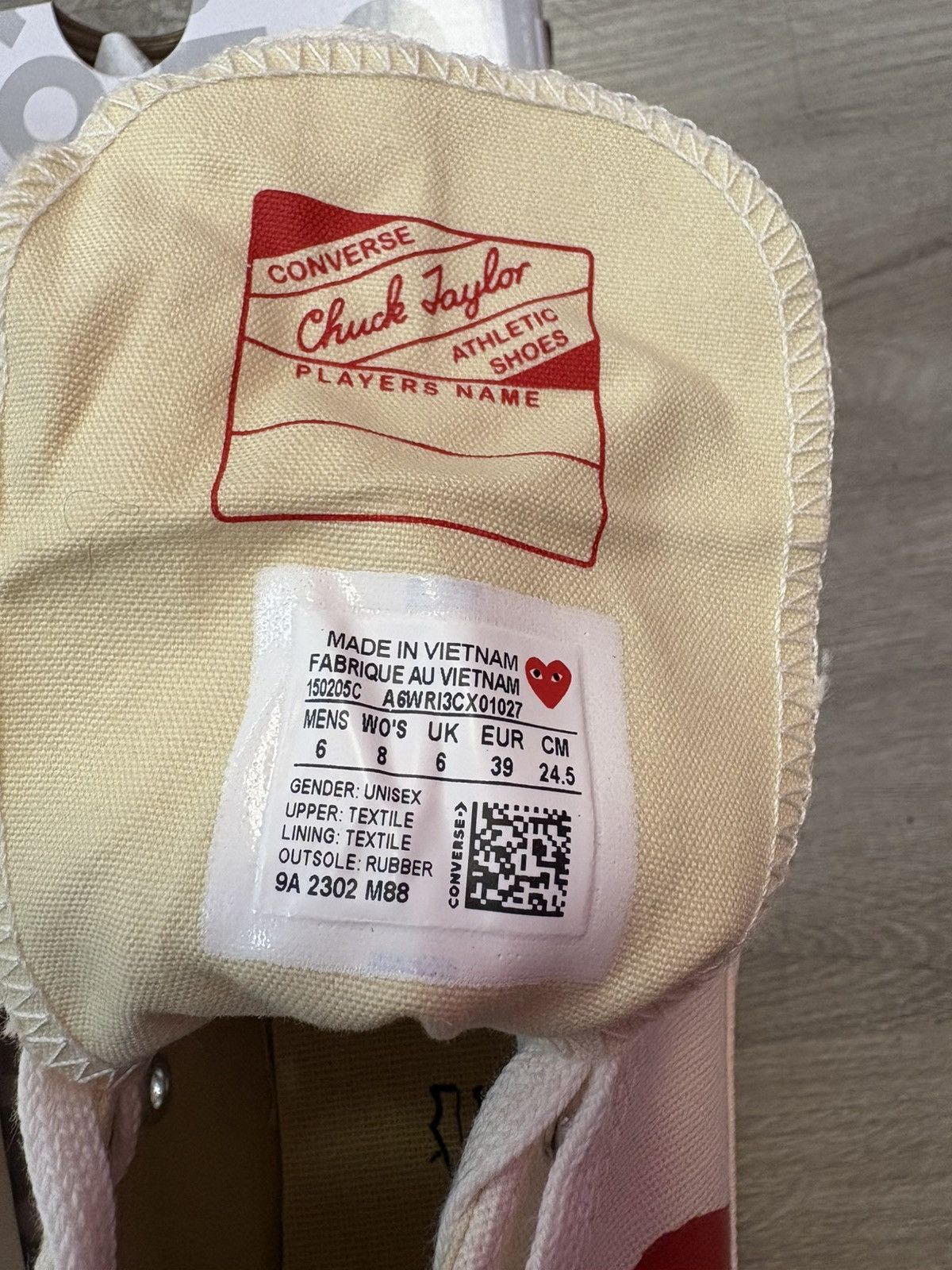 CDG by Comme des Garcons × Converse Play Converse ‘70 High Size US 6 / EU 39 - 4 Thumbnail