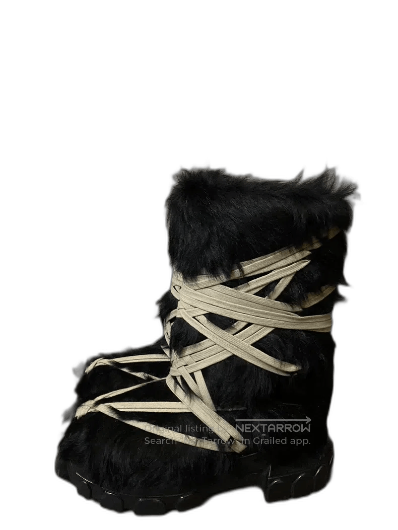 Rick Owens Rick Owens Black Fur Snow Boots Size 41. | Grailed