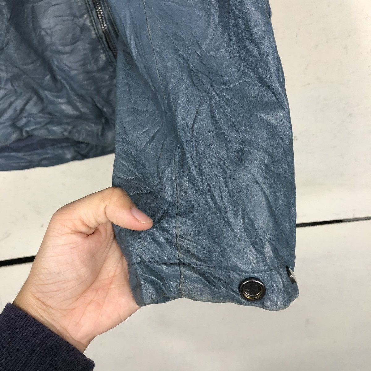 Japanese Brand 🔥VINTAGE LEATHER BIKER JACKET JOSEPH HOMME ISSEY MIYAKE Size US M / EU 48-50 / 2 - 18 Thumbnail