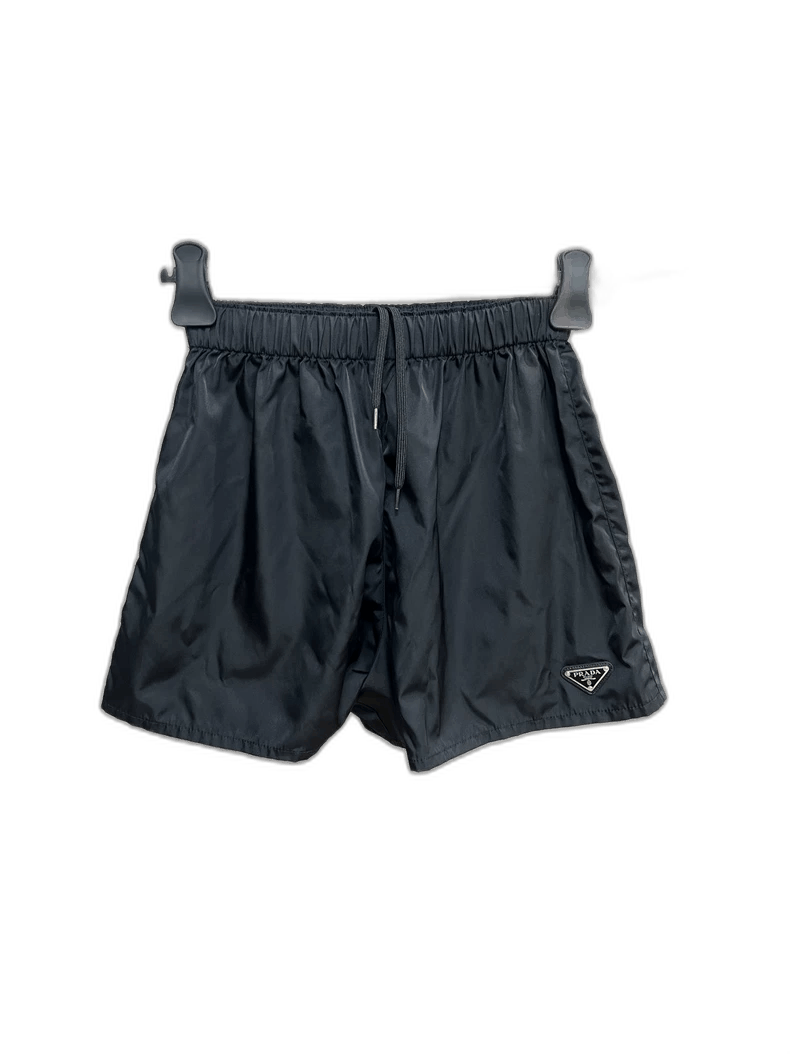 Prada Prada Black Nylon Triangle Logo Shorts -2505 Size US 38 / EU 54 - 1 Thumbnail