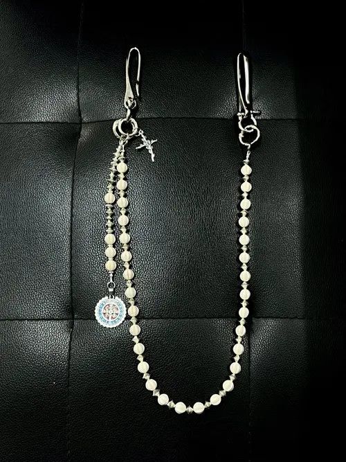 Japanese Brand Shizuku x Haya Punk Stone Cross Pants Chain Size ONE SIZE - 5 Thumbnail