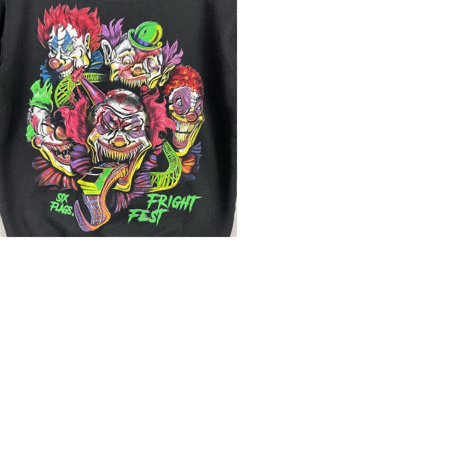 Vintage Fright Fest Hoodie Six Flags Mens Small Black Horror Sweatshirt Size US S / EU 44-46 / 1 - 9 Thumbnail