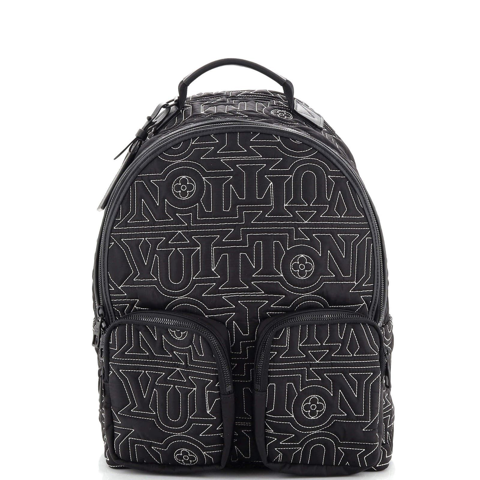 image of Louis Vuitton Multipocket Backpack Limited Edition Snow Capsule Quilted in Black, Women's