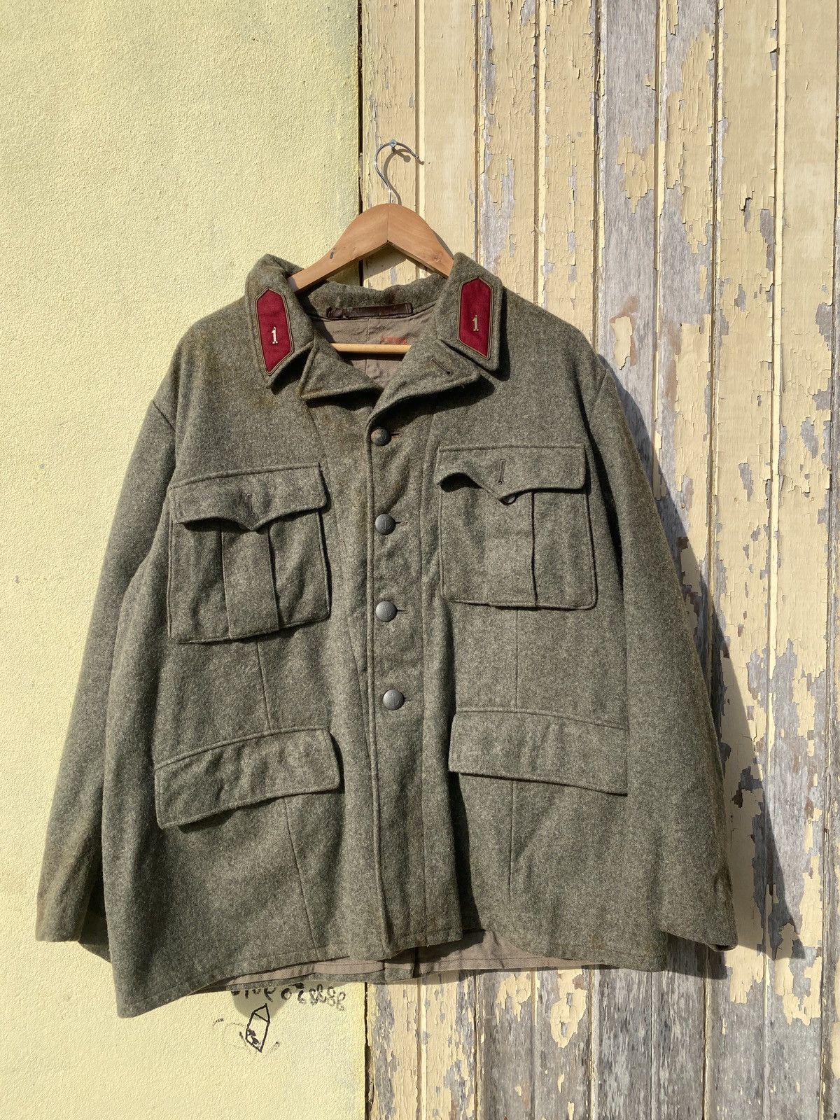 Vintage Vintage 80’s army multi pocket woll jacket Size US XL / EU 56 / 4 - 1 Thumbnail
