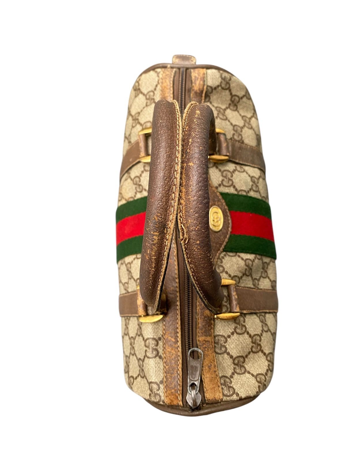 Gucci Gucci Ripped Speedy Vintage Brown Leather Boston Bag ITALY Size ONE SIZE - 4 Thumbnail