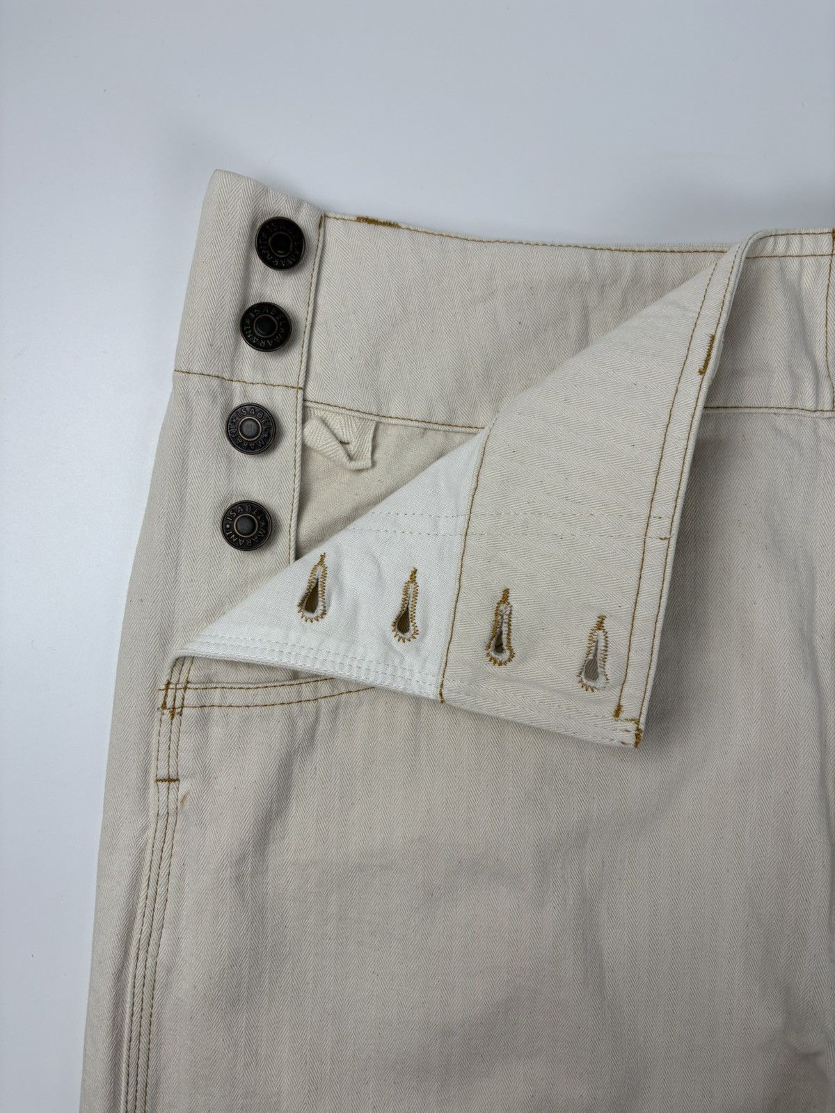 Isabel Marant Myler Herringbone Wide Leg Pant Size 28" / US 6 / IT 42 - 6 Thumbnail
