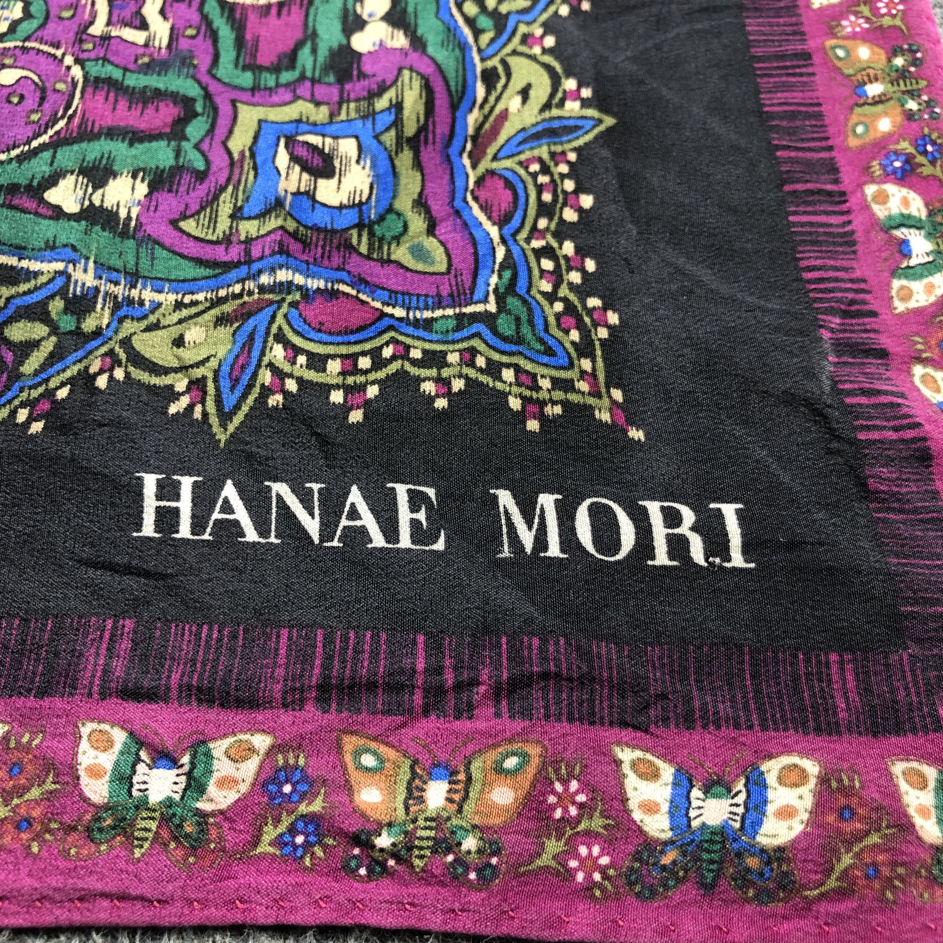 Hanae Mori Hanae Mori Luxury Paisley Hand Rolled Silk Scarf M1112 Size ONE SIZE - 4 Thumbnail
