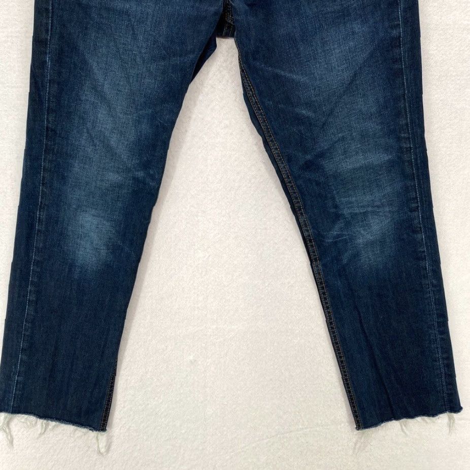 Levi's Levi's 511 Mens 32x32 Slim Fit Blue Dark Wash Denim Jeans 100% Cotton Raw Hem Vintage No Size US 33 - 3 Thumbnail
