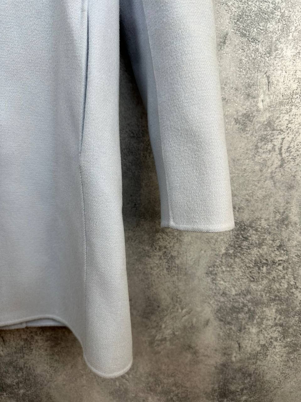 Max Mara Max Mara Studio Cucito a Mano Blue Virgin Wool Tailored Coat Size S / US 4 / IT 40 - 8 Thumbnail
