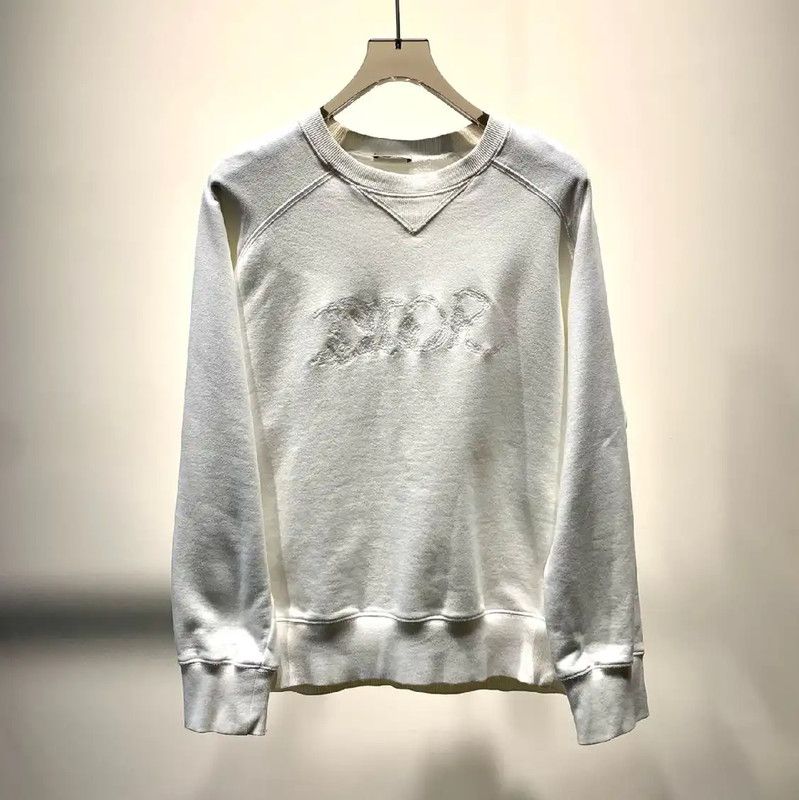 Dior Dior White Cotton Men's Sweatshirt XL Size 0089 Size US XL / EU 56 / 4 - 1 Thumbnail
