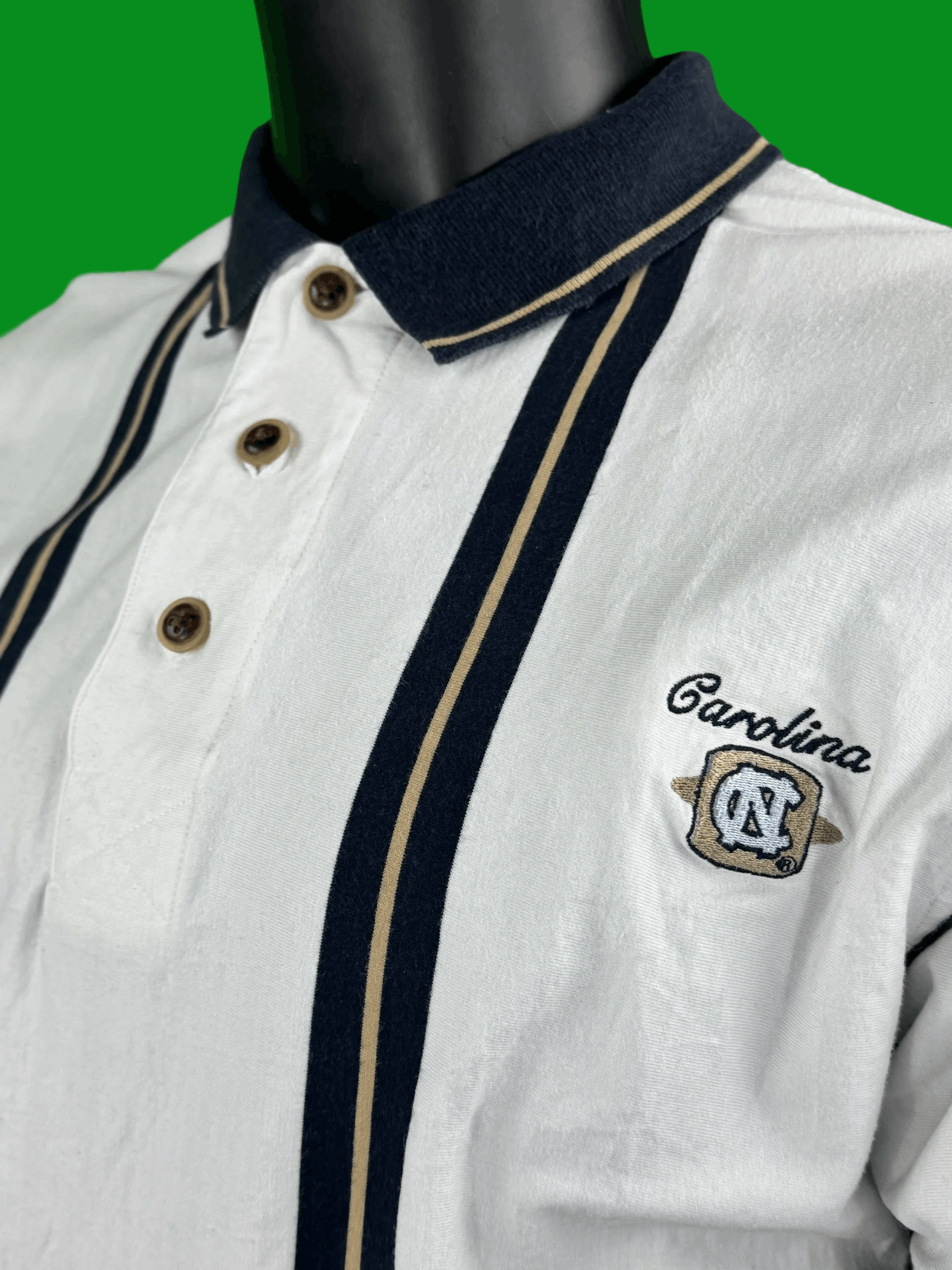J. America VTG J. America North Carolina Tar Heels Striped Polo Crest Size US M / EU 48-50 / 2 - 3 Thumbnail