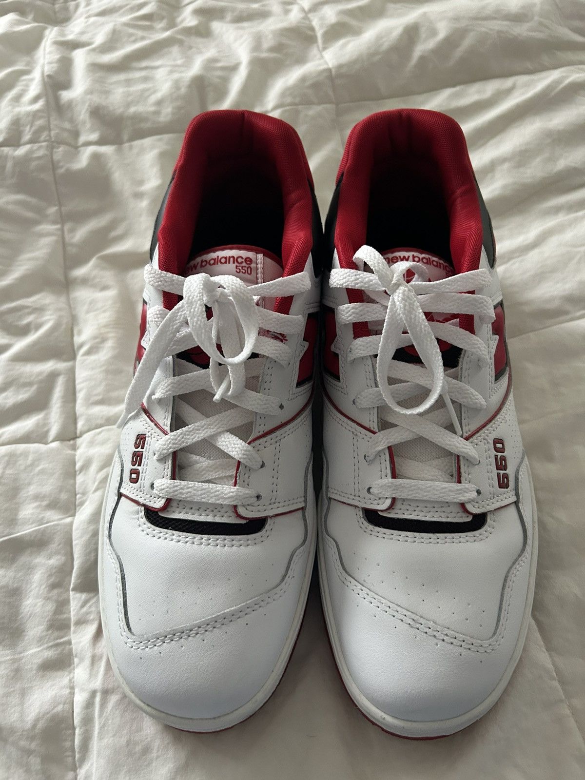 New Balance New Balance 550 White/Red Size US 10.5 / EU 43-44 - 4 Thumbnail