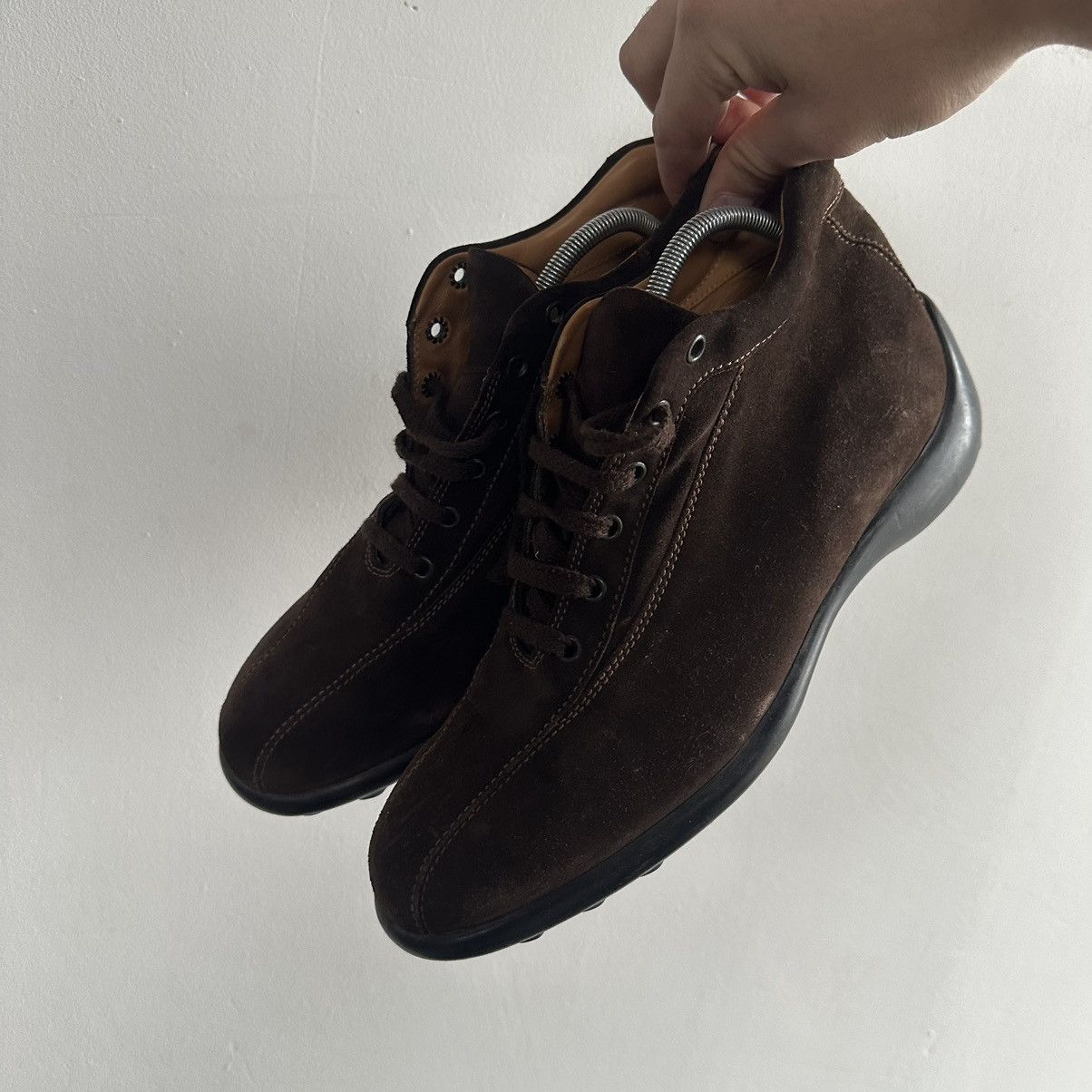 Tod's Brown Suede chunky sole Chukka Lace Up Shoes Size US 8 / EU 41 - 9 Thumbnail
