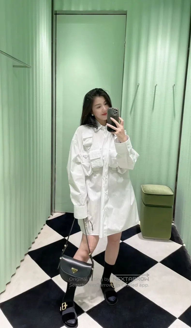 Prada Prada White shirt skirt Size XS / US 0-2 / IT 36-38 - 2 Thumbnail