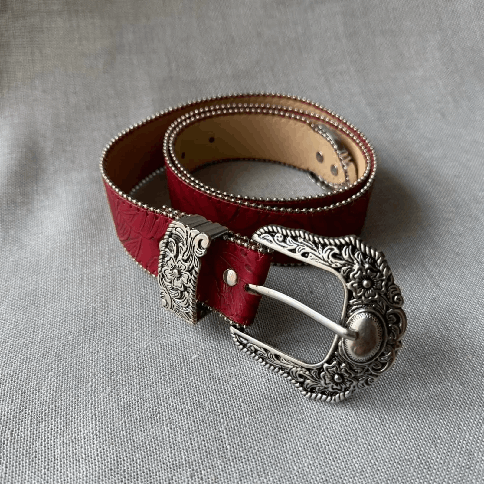 Other Red floral engraved western Size ONE SIZE - 1 Thumbnail