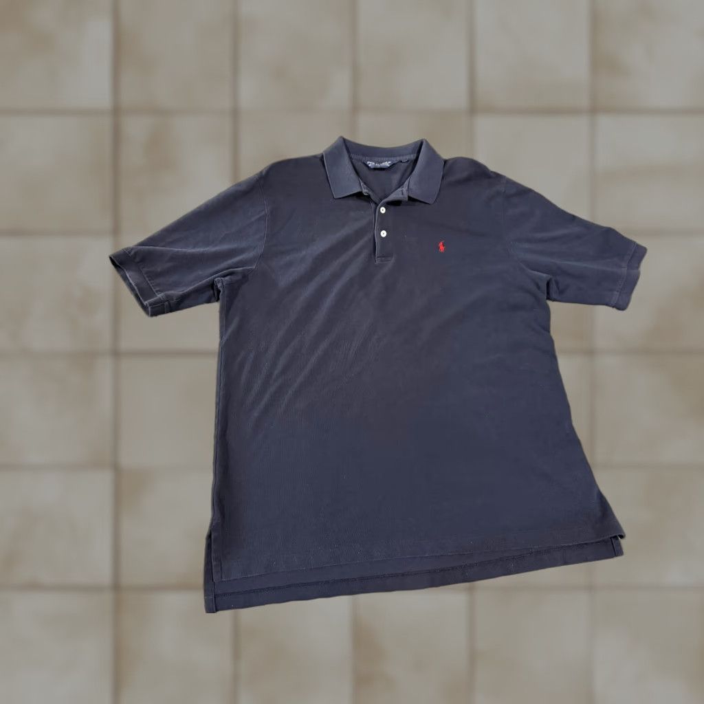 Polo Ralph Lauren VINTAGE Polo Golf Ralph Lauren polo shirt mens XL navy short sleeve embroidered logo Size US XL / EU 56 / 4 - 1 Thumbnail