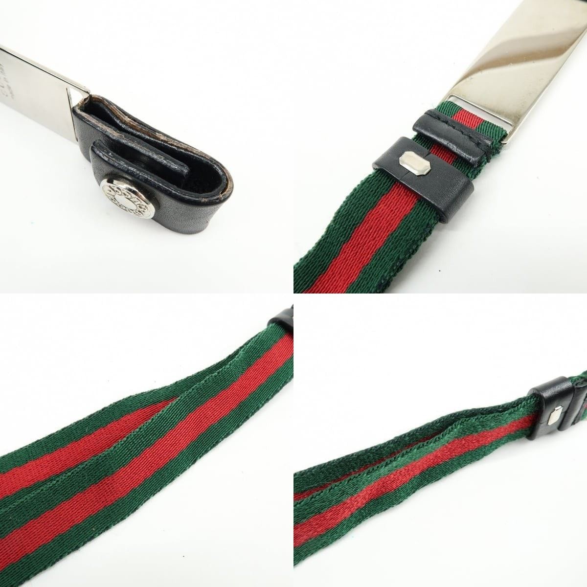Gucci Gucci Web Stripe Key Holder Canvas Multicolor Size ONE SIZE - 4 Thumbnail