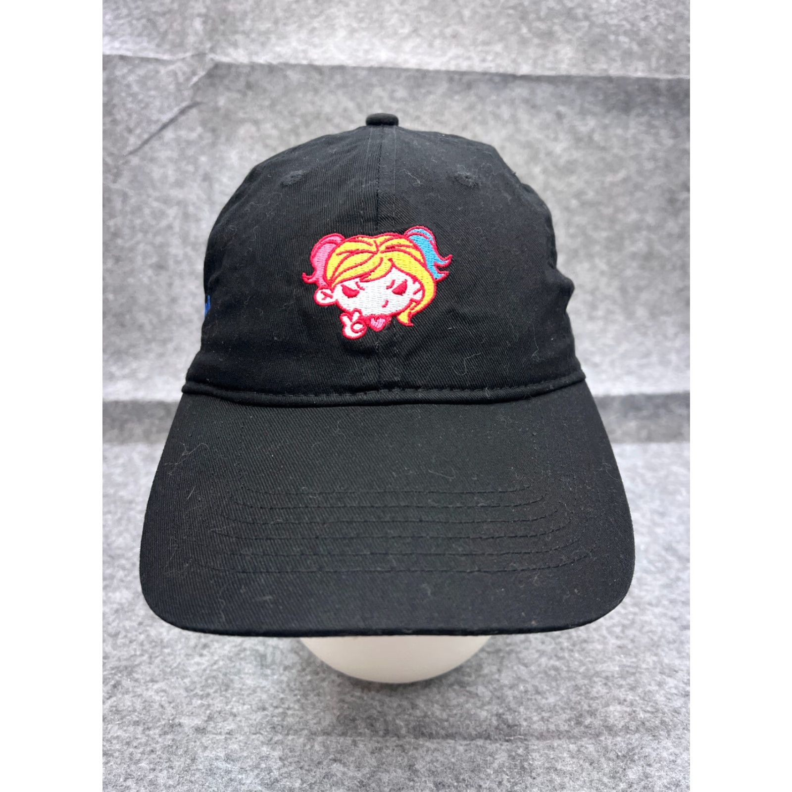 Vintage Loot Crate Harley Quinn Hat Cap Strap Back One Size Adult Black Cotton Baseball Cap Unisex Size ONE SIZE - 2 Thumbnail