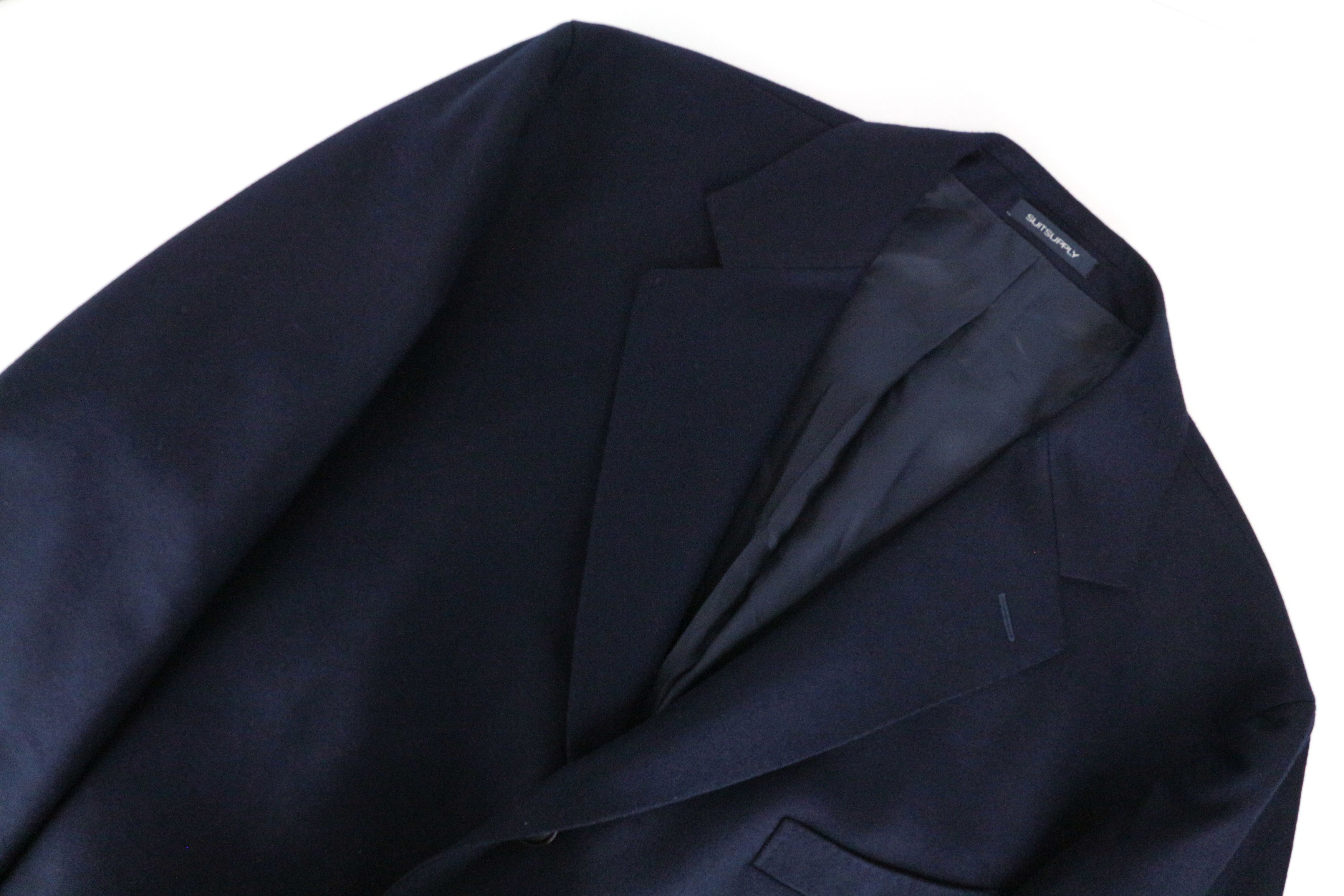 Suitsupply VICENZA UK54R Navy Wool Mid-Length Coat 67177 Size US XXL / EU 58 / 5 - 5 Thumbnail