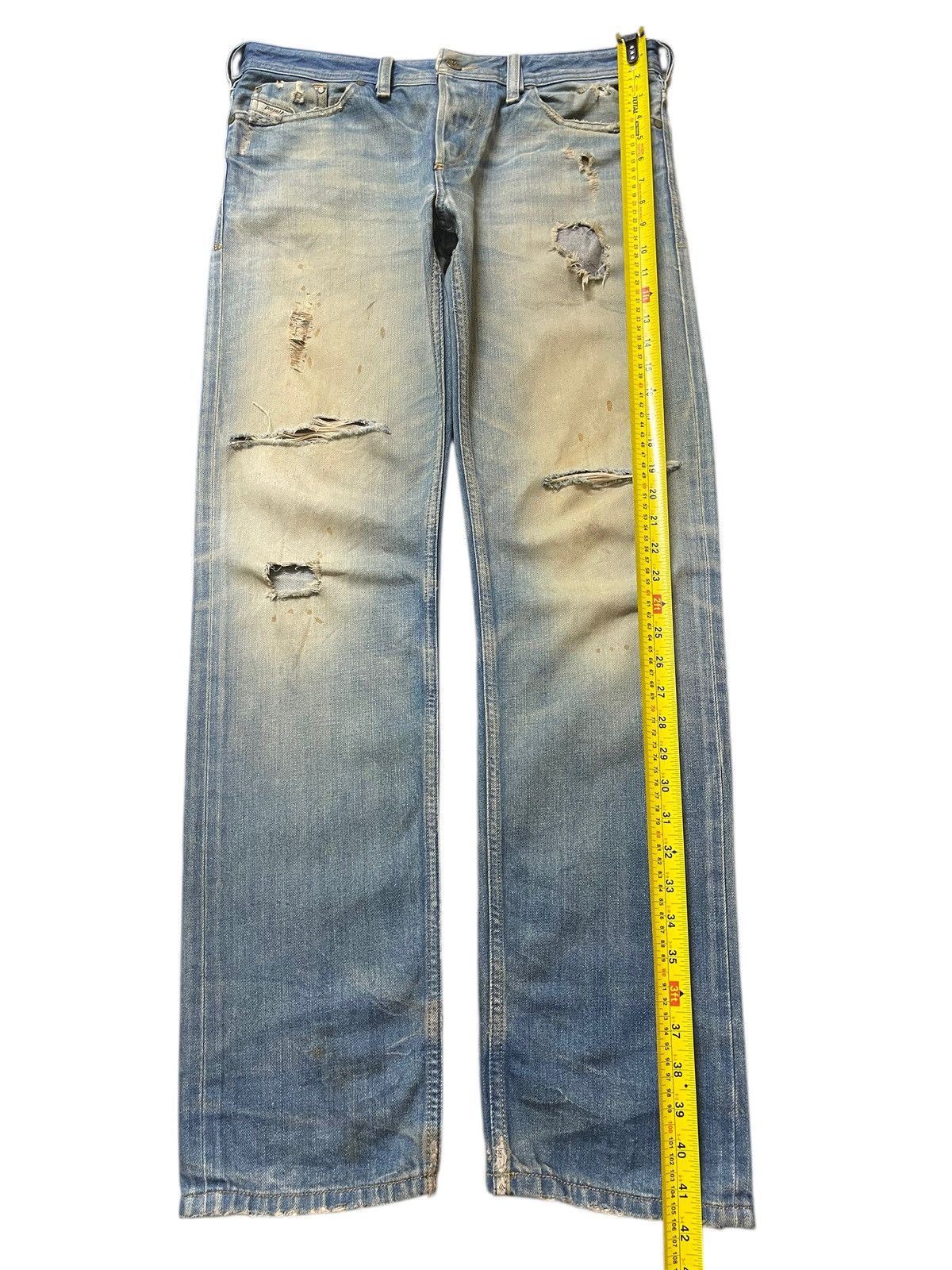 Diesel Vintage Diesel Industry Mud Wash Distressed Style Jeans Size US 33 - 13 Thumbnail