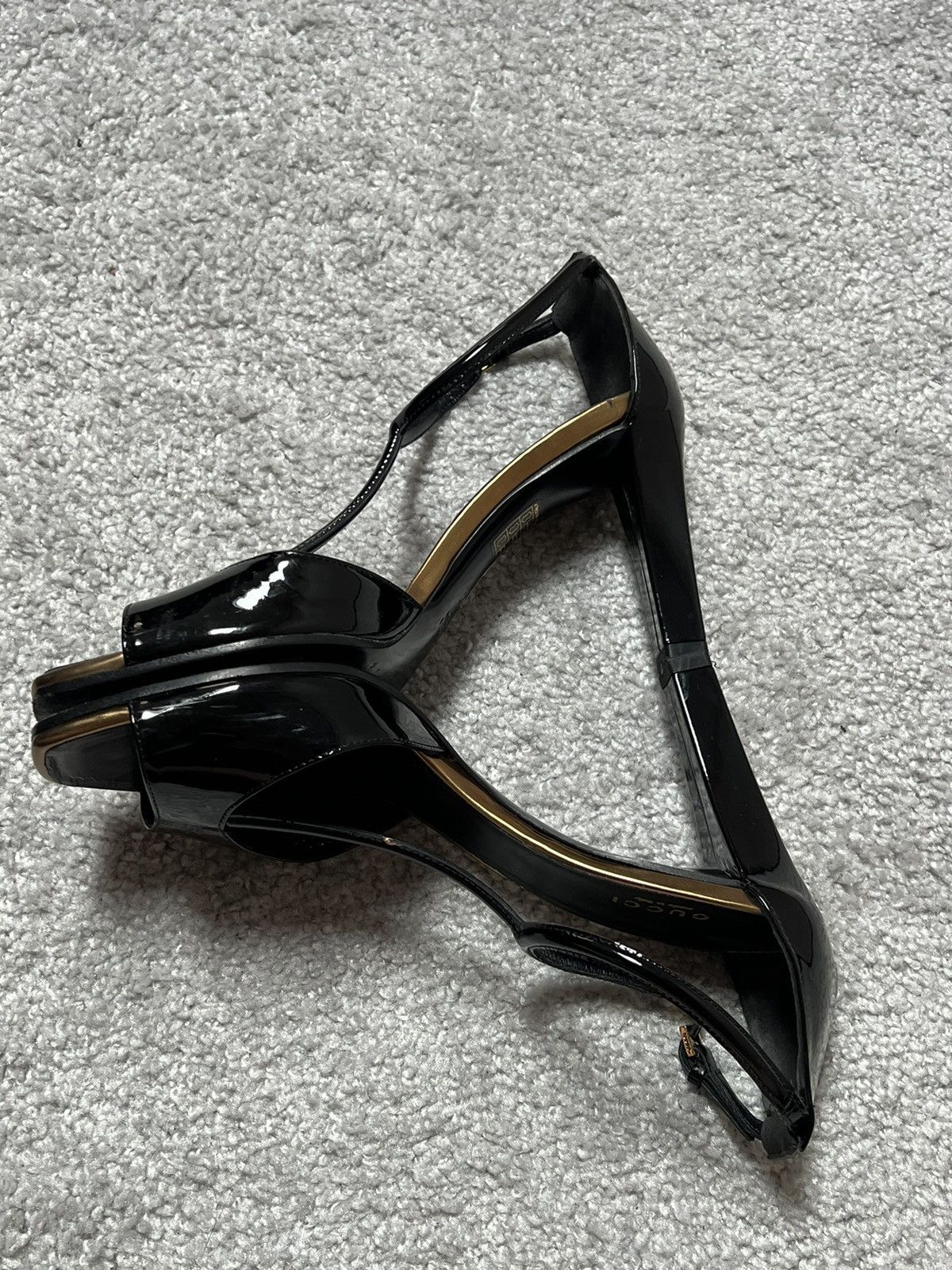 Gucci Gucci 110mm T-Strap Patent Leather Heels Size 38 Size US 7 / IT 37 - 5 Thumbnail