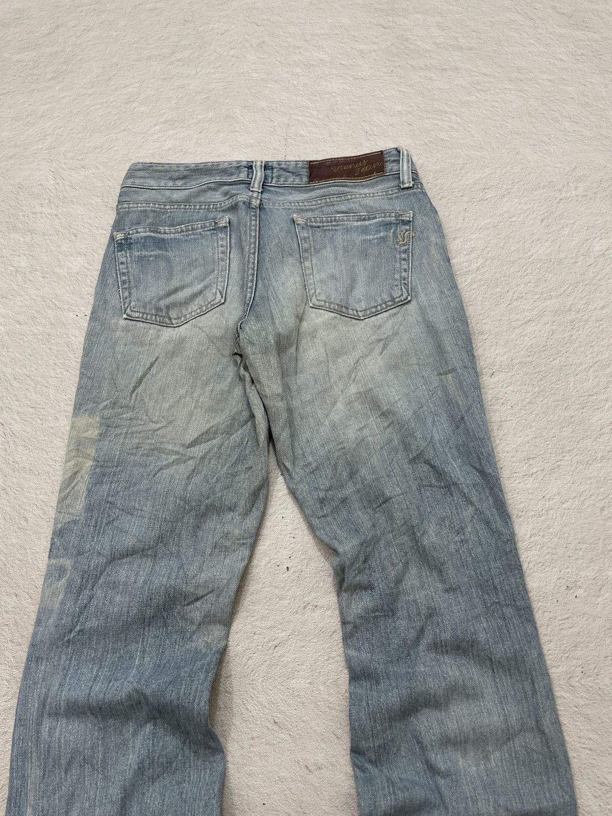Maison Margiela 2000s Diesel Flare Denim Bootcut Distressed Blue Jeans Y2K Size 27" / US 4 / IT 40 - 9 Thumbnail
