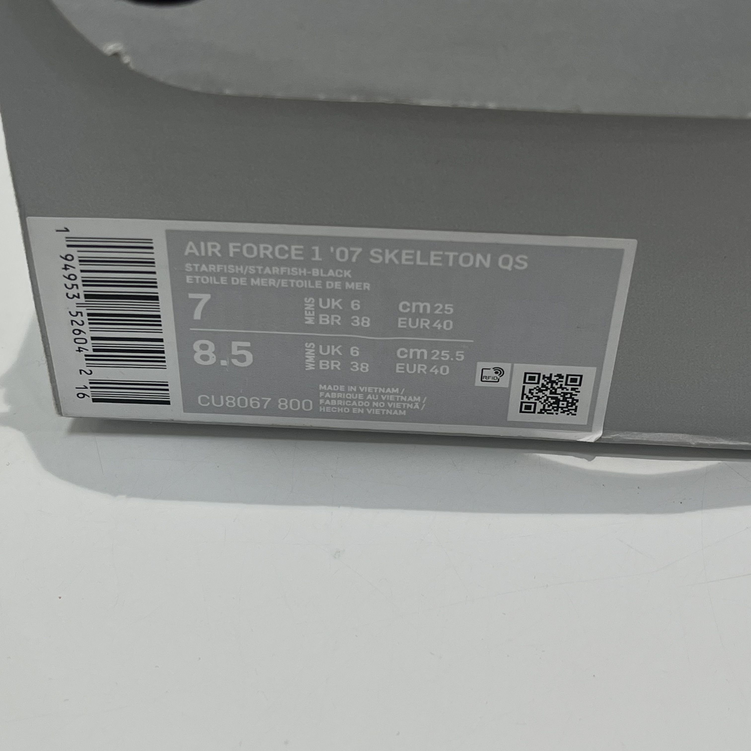 Nike Nike Air Force 1 Low Skeleton Orange Size US 7 / EU 40 - 7 Thumbnail
