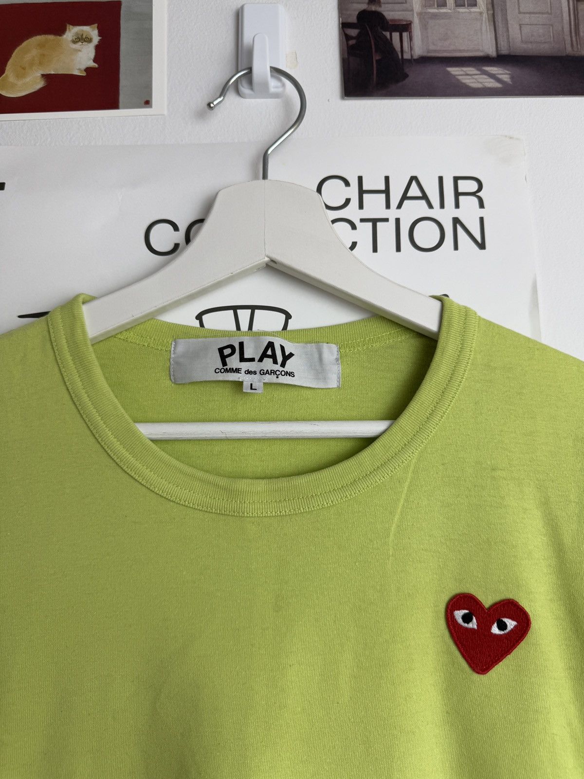 Comme des Garcons × Comme des Garcons PLAY × Designer Comme Des Garçons Play green t-shirt L Japan archive designer Size US L / EU 52-54 / 3 - 4 Thumbnail