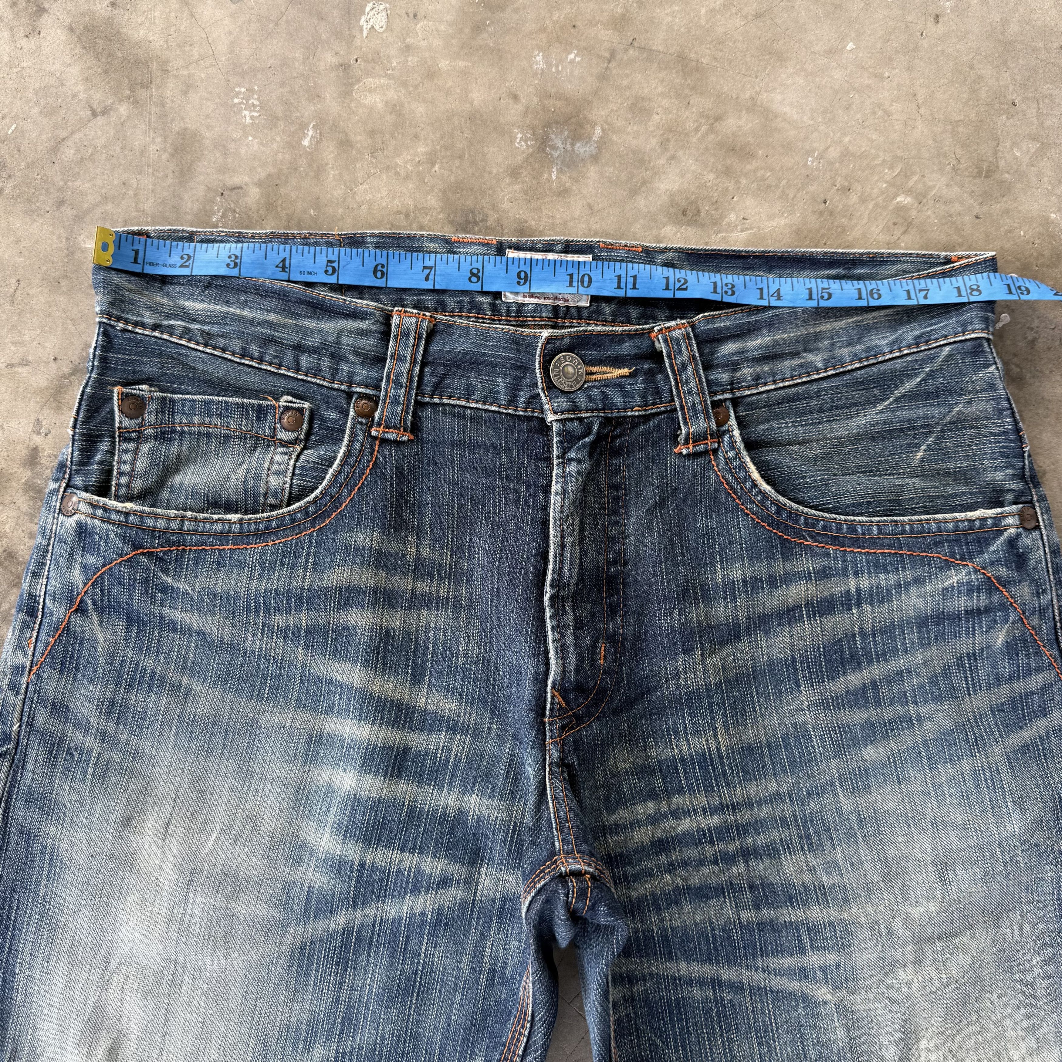 Edwin W38x30 Vintage Edwin Faded Ripped Denim Jean Pants Size US 38 / EU 54 - 6 Thumbnail
