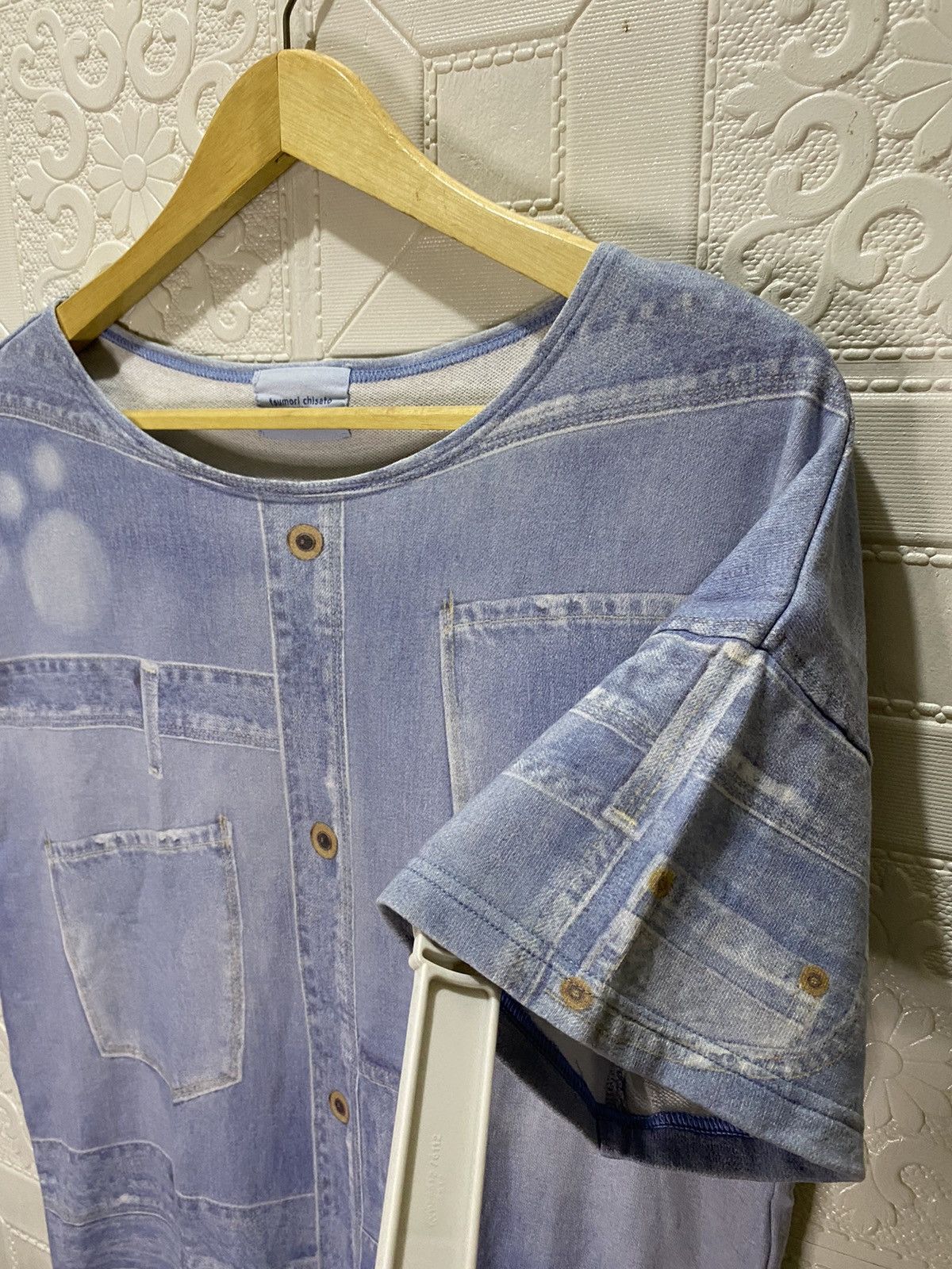 Issey Miyake × Japanese Brand × Tsumori Chisato Tsumori Chisato Room By Issey Miyake Dress DenimPrinted Size M / US 6-8 / IT 42-44 - 5 Thumbnail