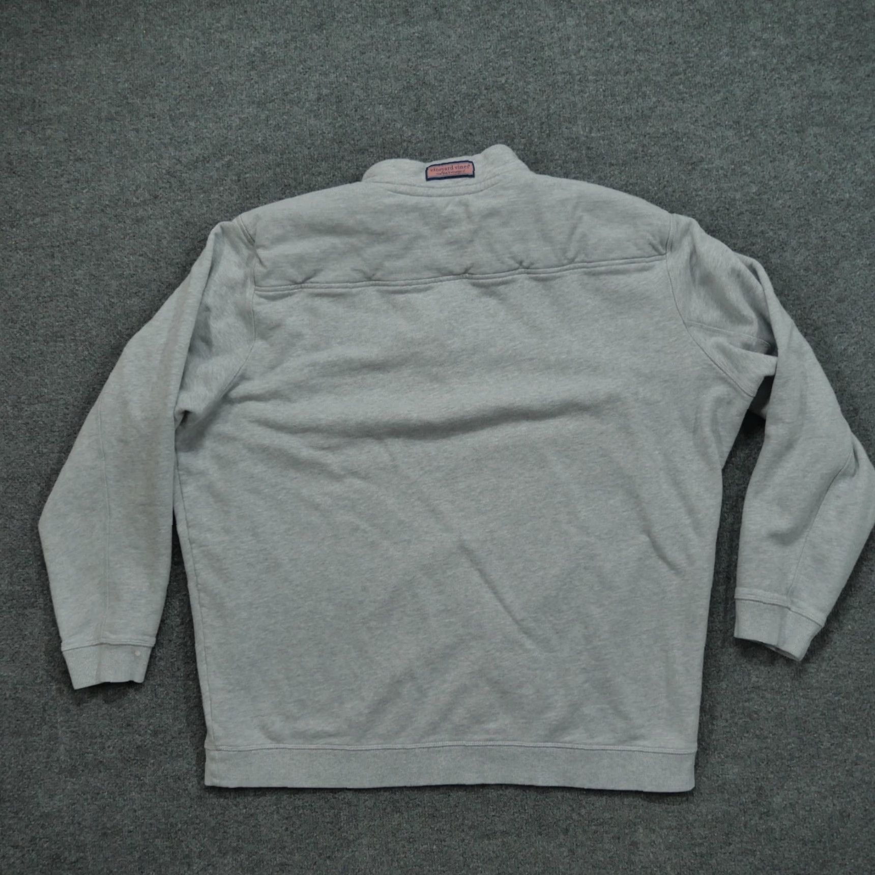 Vineyard Vines Vineyard Vines Sweatshirt Mens 2XL Grey 1/4 Zip Fleece Mock Neck Pullover Zip Sweater Size US XXL / EU 58 / 5 - 7 Thumbnail