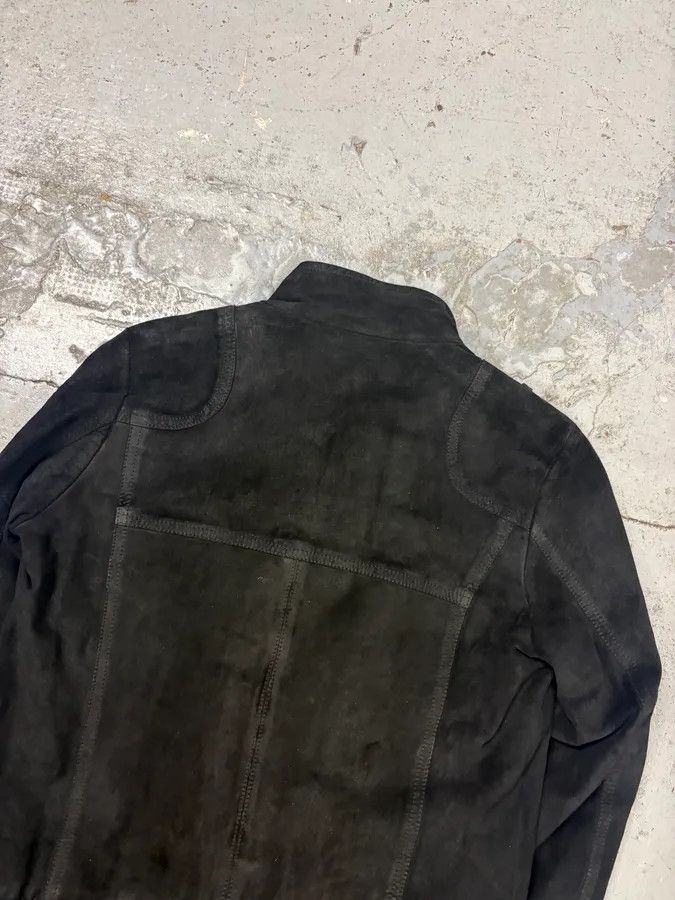Armani Armani Black Suede Avant-Garde Bomber Jacket Size US S / EU 44-46 / 1 - 6 Thumbnail