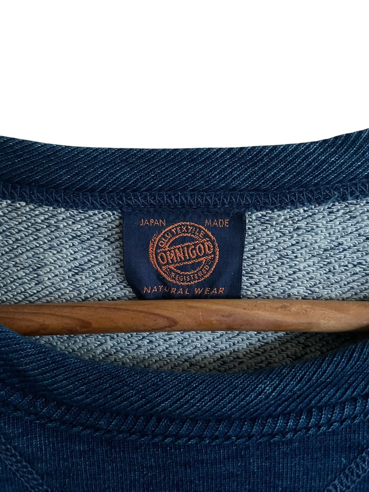 OMNIGOD Vintage Japanese Brand Omnigod Indigo Blue Sweatshirt 1990s Size US M / EU 48-50 / 2 - 7 Thumbnail