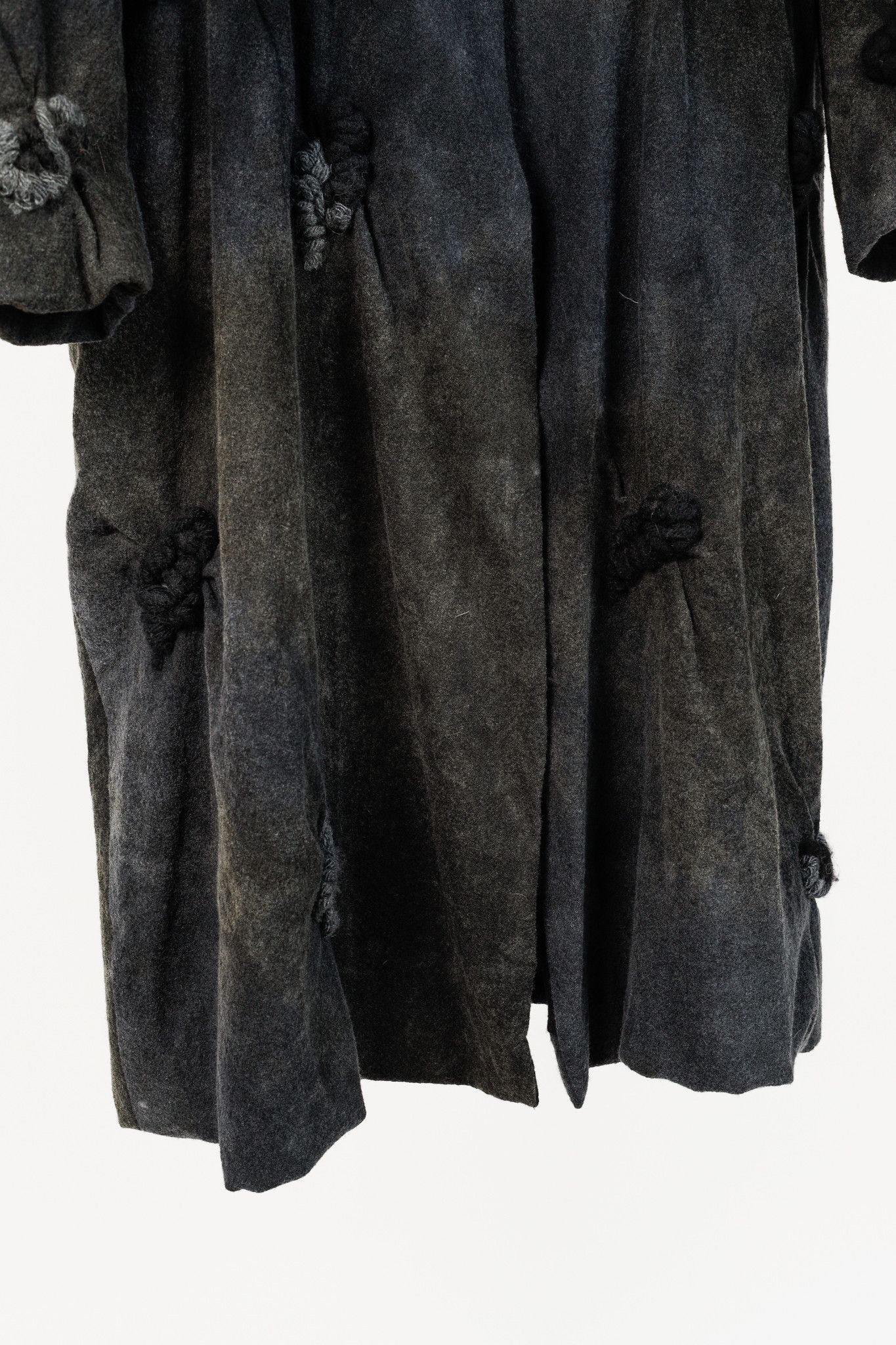 Avant Toi Avant Toi Charcoal & Green Embroidered Virgin-Wool Coat Size L / US 10 / IT 46 - 8 Thumbnail
