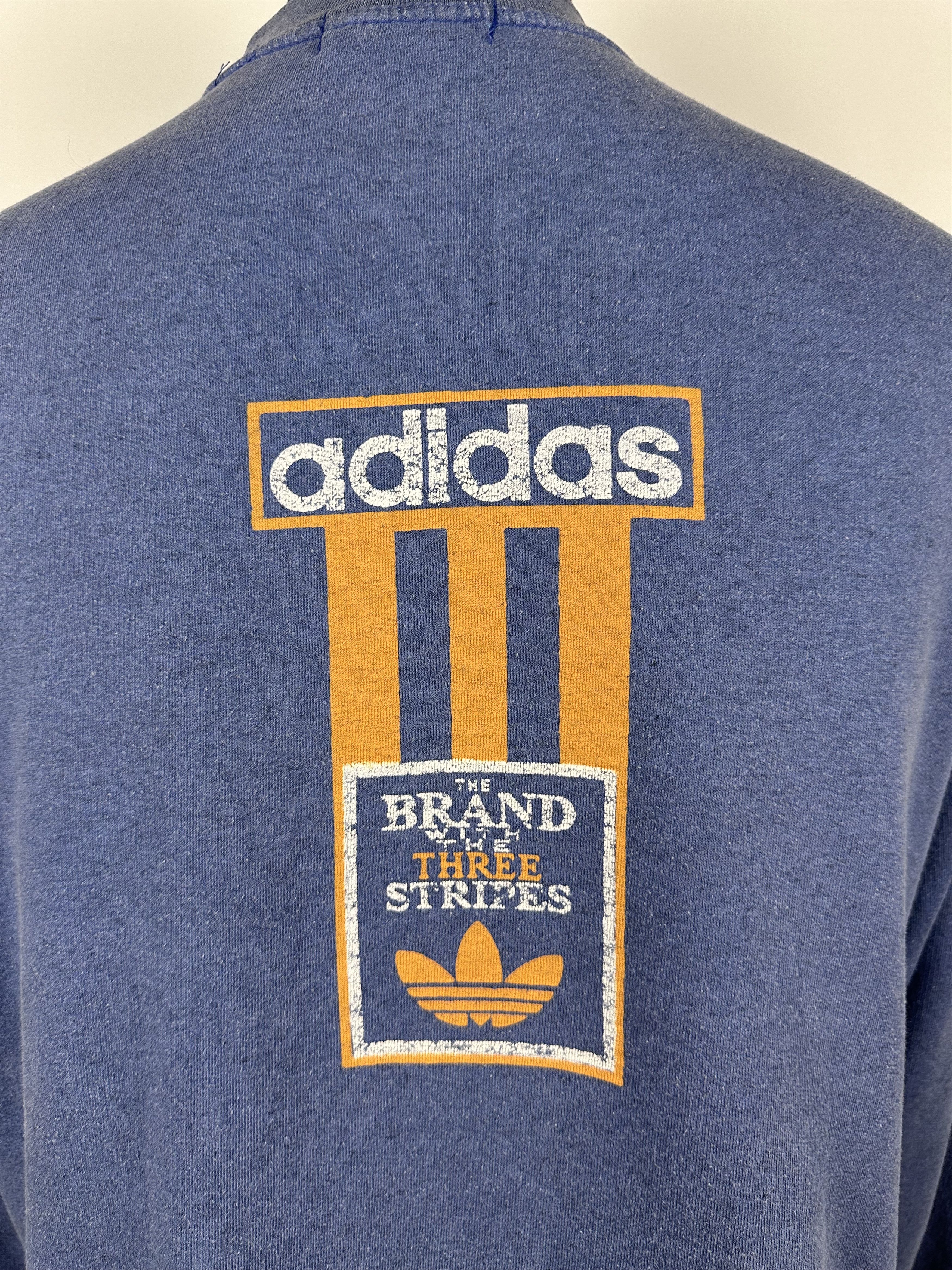 Adidas × Vintage Adidas Originals Sweatshirt Vintage 90s Blue Mens size S Size US S / EU 44-46 / 1 - 2 Thumbnail