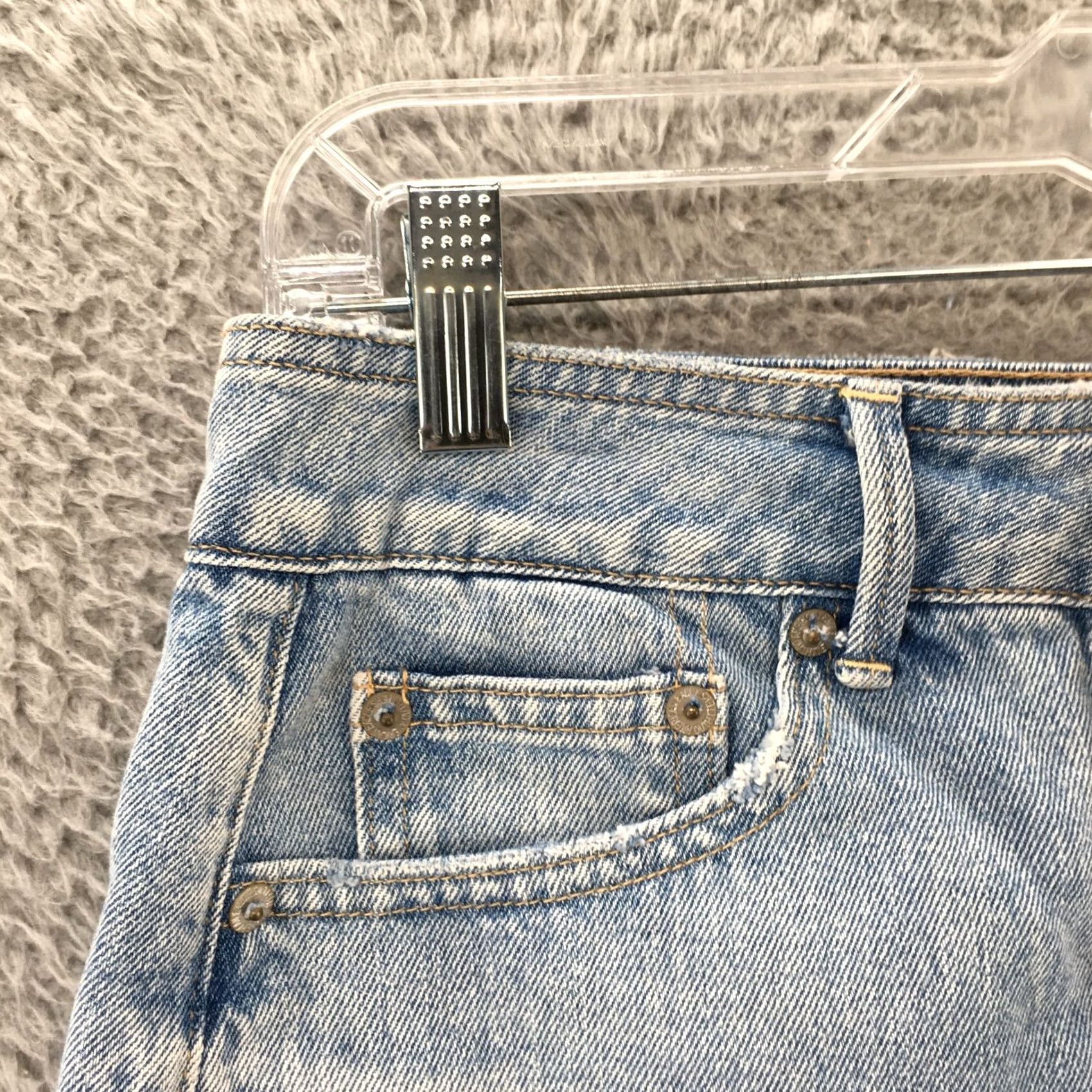 American Eagle Outfitters American Eagle Outfitters A-Line Short Skirts Womens 2 Blue Light Wash Denim Shirt? Size 26" / US 2 / IT 38 - 2 Thumbnail