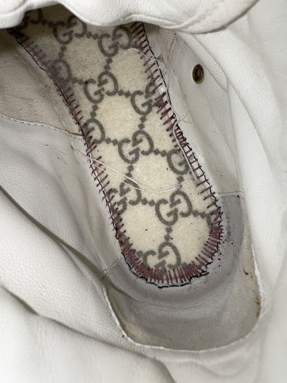Gucci Gucci Leather High Top Sneakers White Italy size 37 Size US 7 / IT 37 - 15 Thumbnail