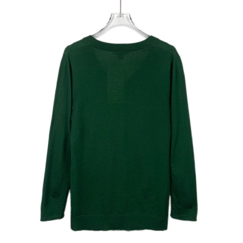 Louis Vuitton Louis Vuitton Dark green logo monogrammed embroidered V-ne Size S / US 4 / IT 40 - 2 Thumbnail