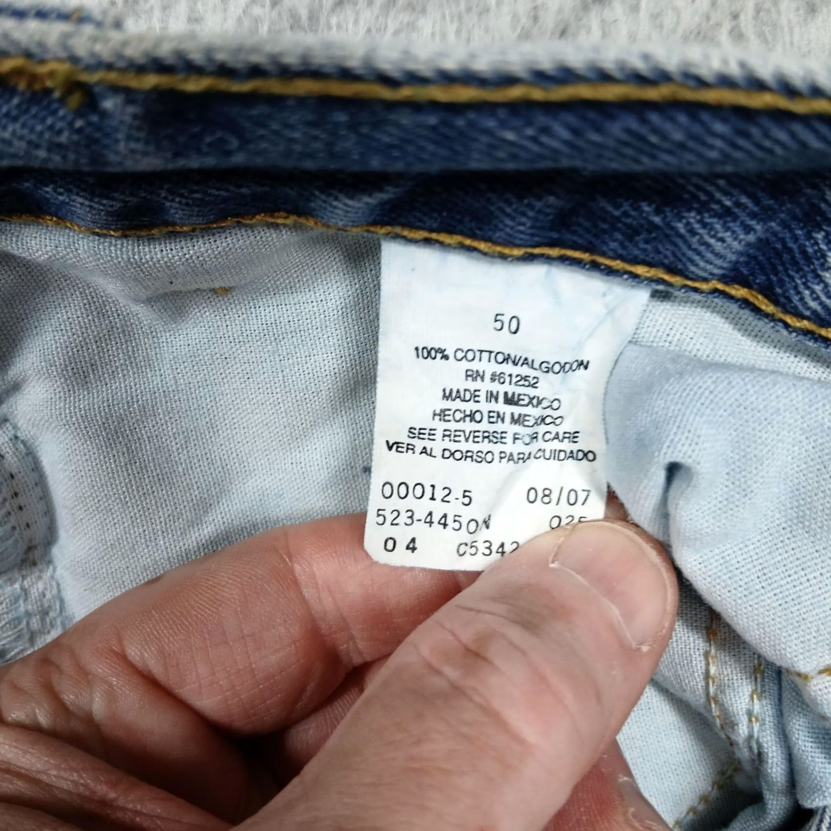 Vintage Arizona Jean Company Jeans Mens 50 Blue Relaxed Medium Wash Denim 523-4450 Size US 34 / EU 50 - 6 Thumbnail