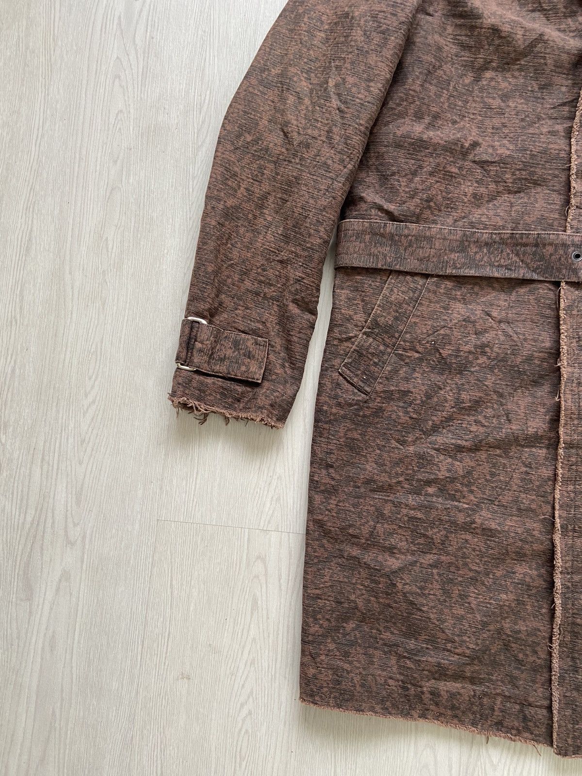 If Six Was Nine × In The Attic Vintage 1990’s In The Attic Shadow Motif Fur Trench Jacket Size US M / EU 48-50 / 2 - 3 Thumbnail