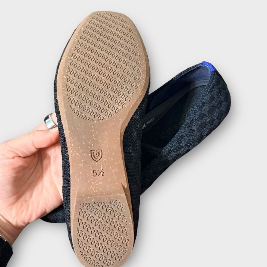 Rothy's Rothy’s The Max Square Mary Jane 5.5 Black Sand Geometric EU Size US 5.5 / IT 35.5 - 10 Thumbnail