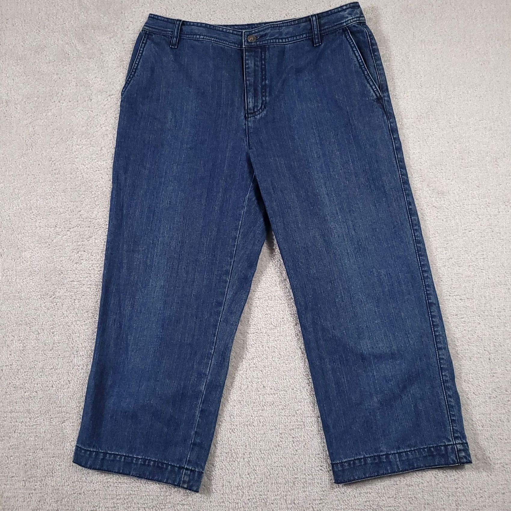 Liz Claiborne Liz Claiborne Audra Blue Denim Cropped Capri Jeans Women's 10 Jeans Girl/Mens Size 32" / US 10 / IT 46 - 2 Thumbnail