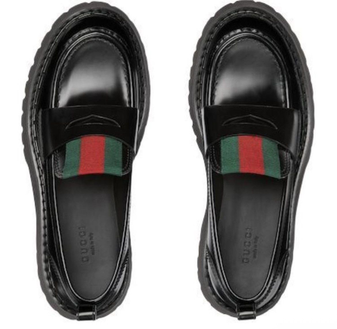 Gucci Gucci W Thea Moccasin Leather Web Spice Loafer size 38 Size US 8 / IT 38 - 3 Thumbnail