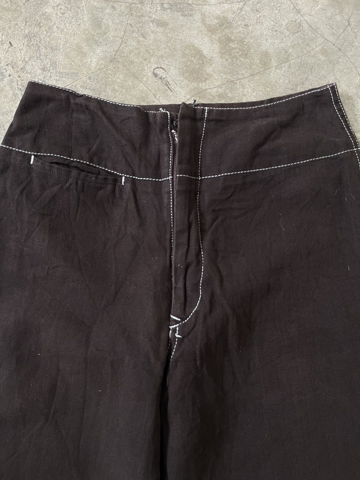 Yohji Yamamoto Y’s Yohji Yamamoto Brown Cotton Pants Size US 26 / EU 42 - 4 Thumbnail