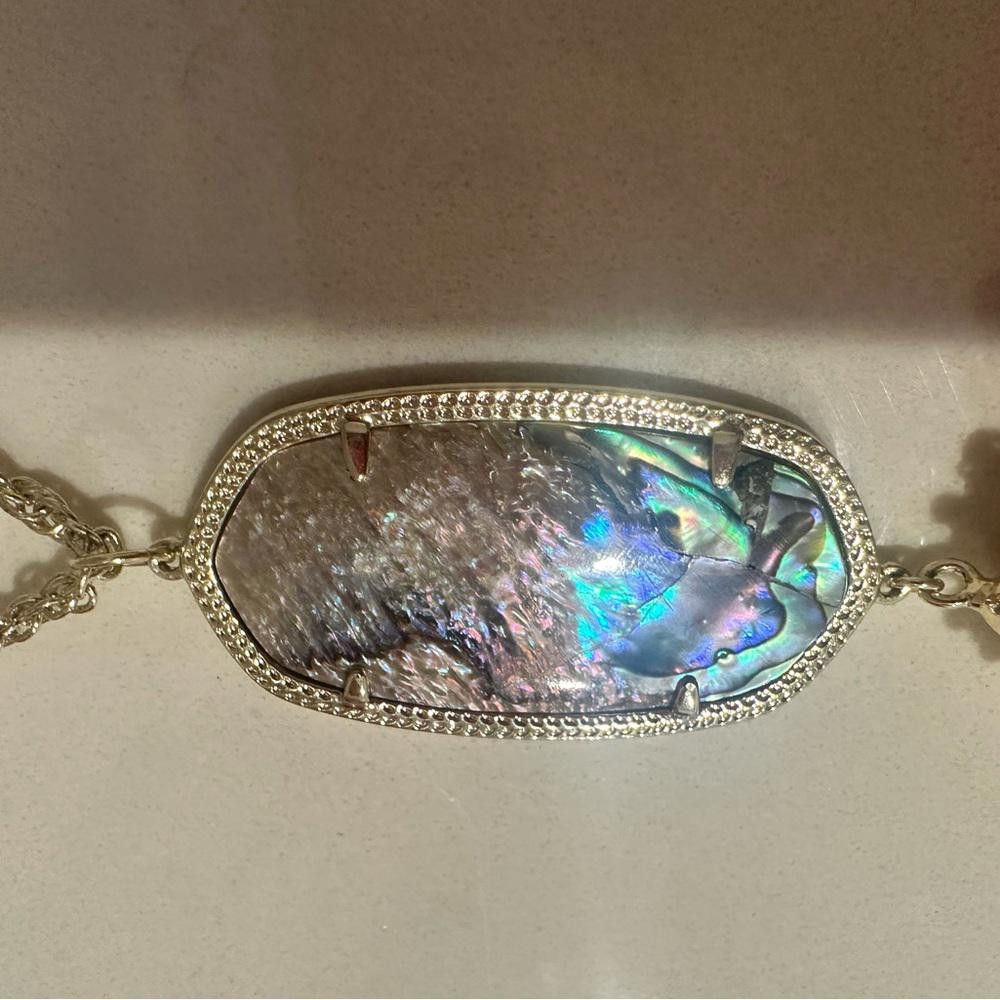 Kendra Scott Kendra Scott Rayne Abalone Shell Long Gold Fringe Necklace Size ONE SIZE - 6 Thumbnail