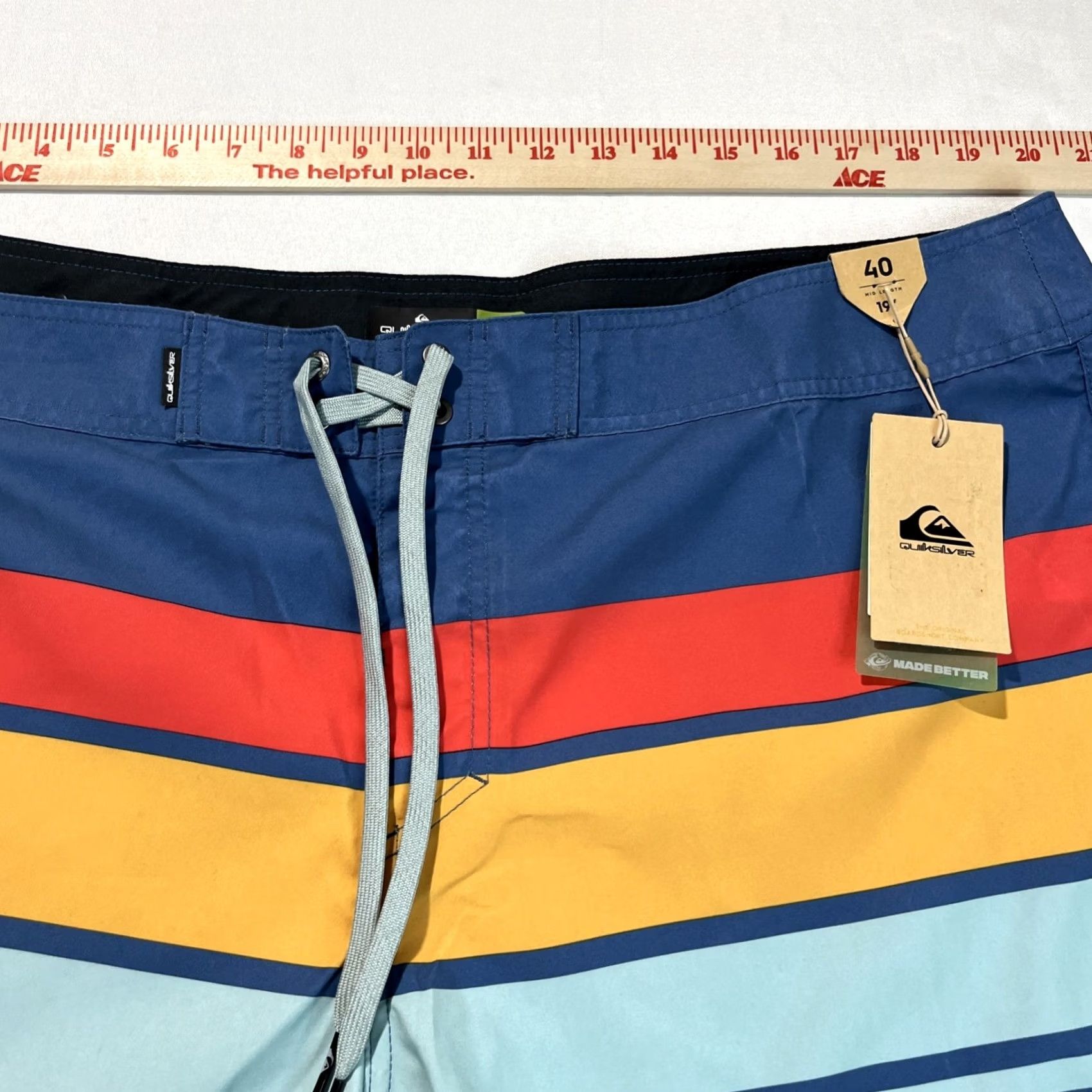 Quiksilver Quiksilver Board Shorts 19" Everyday Stripe Star Sapphire Men 40 Blue Regular Size US 40 / EU 56 - 4 Thumbnail