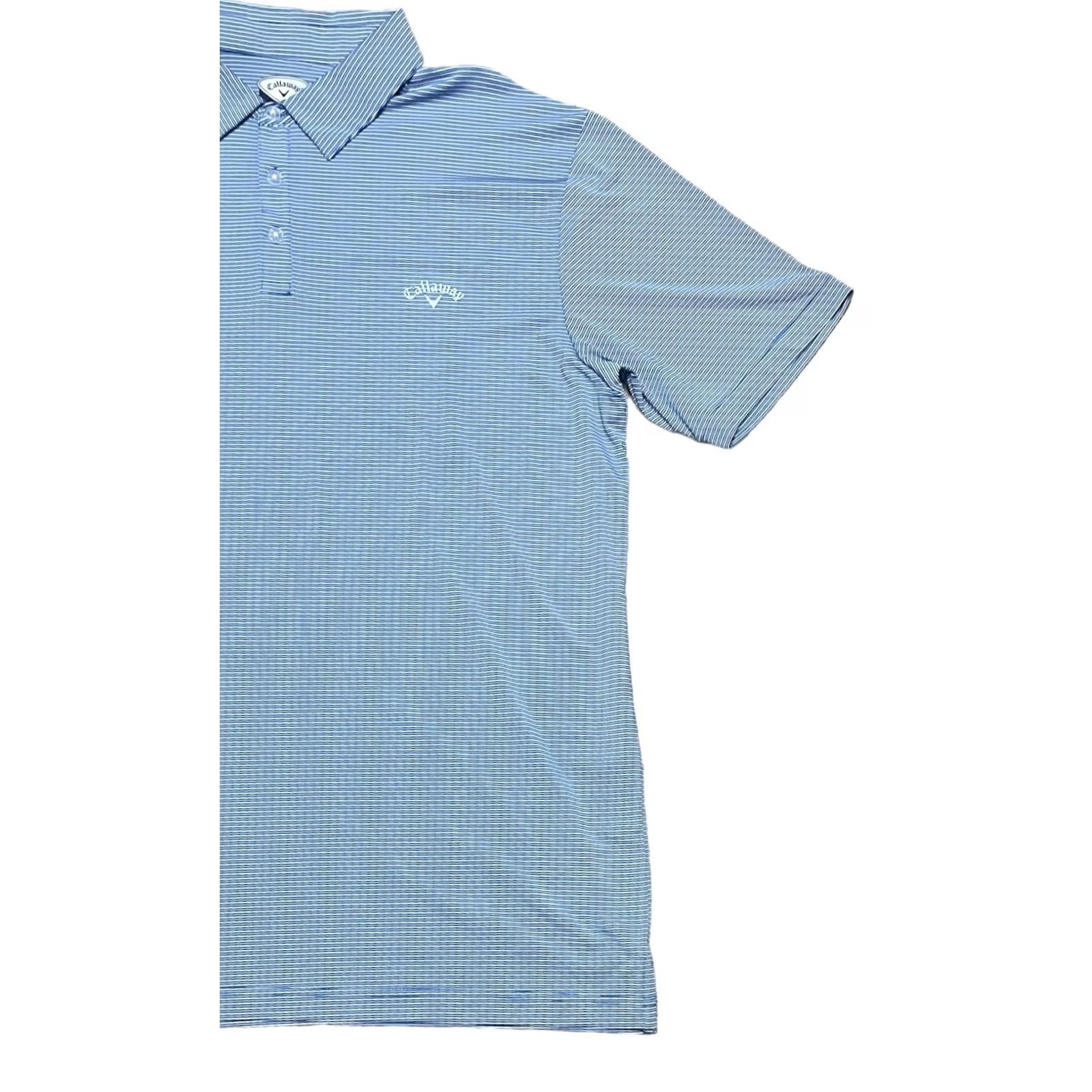 Callaway Callaway Polo Shirt Short Sleeve Men’s Blue Striped 2XL Regular Fit Golf Bar N/A Size US XXL / EU 58 / 5 - 3 Thumbnail