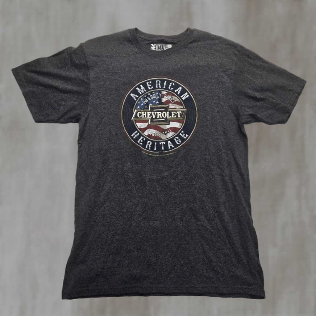 Vintage Chevy Chevrolet Muscle Car T-Shirt Gray Men L Regular Fit Size US L / EU 52-54 / 3 - 1 Thumbnail