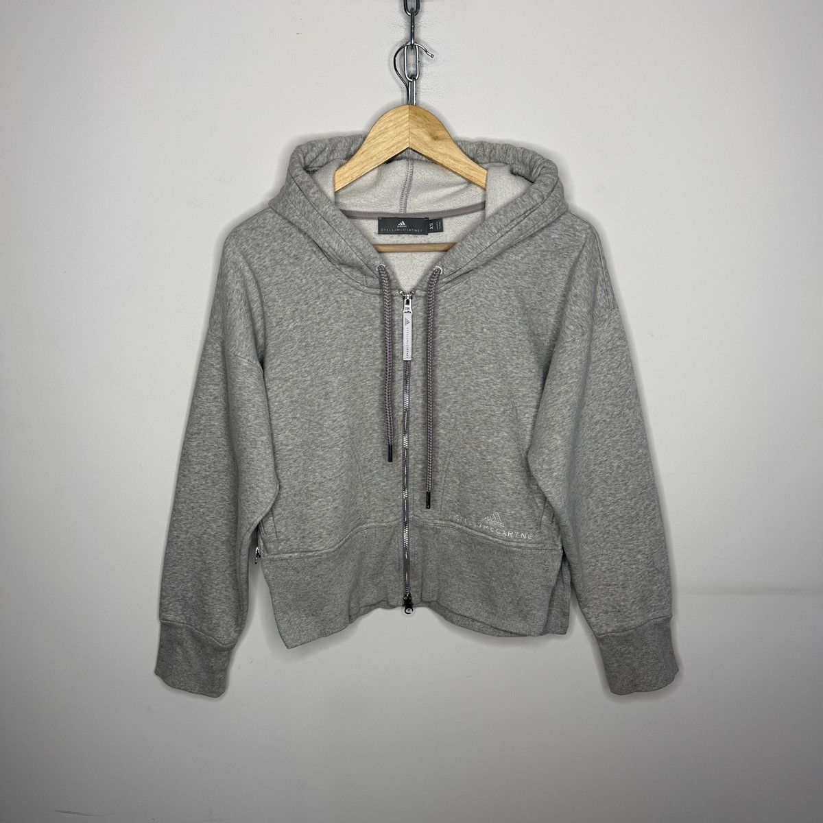 Adidas × Stella McCartney Adidas Stella McCartney Hoodie Boxy Crop Sweatshirt Y2K Size XS / US 0-2 / IT 36-38 - 1 Thumbnail